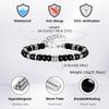 Metal Bead bracelets for Men Boys,Natural Beaded Stainless Steel Beaded Bracelets,Casual Jewelry Gifts