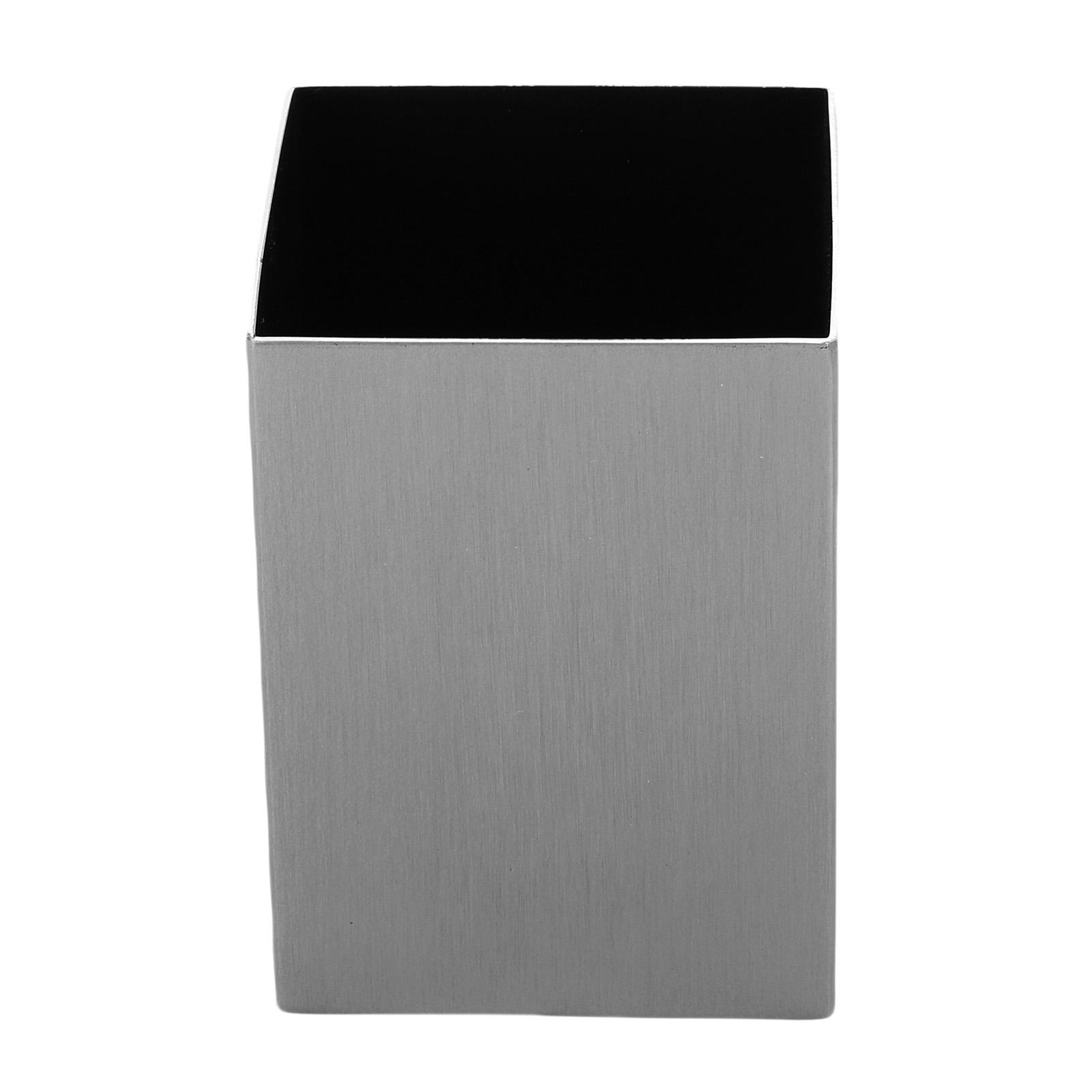 

Pen Holder Black Thickened 304 Stainless Steel Multifunctional Square Pencil Cup for Stationary Makeup Brush
