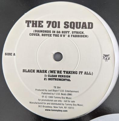 12inch Record 701 SQUADTHE 701 SQUADPROFILEME  Black Mask Were Taking It All TB364 Tommy Boy 1999 US Rap  HipHopRB Used
