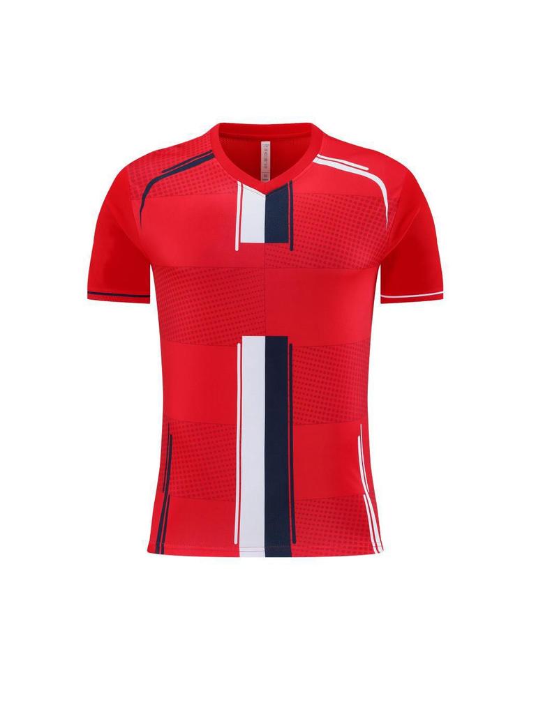 Custom Quick-Dry Polyester Football Jersey Short Sleeve Team Kit with Logo