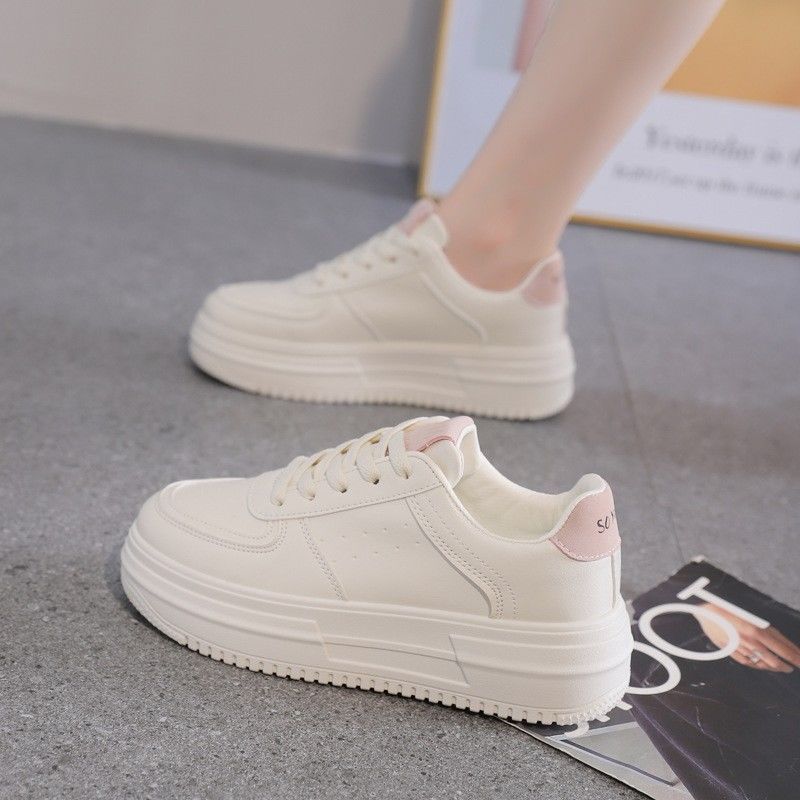 Spring little white shoes women's 2025 new popular shoes high street ins trendy versatile casual leather board shoes women's Korean version