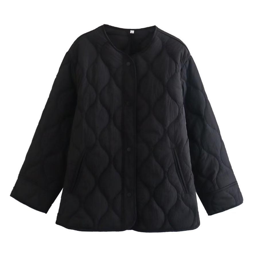 2026 Early Spring European & American Women s Side Slit Cotton Coat Large