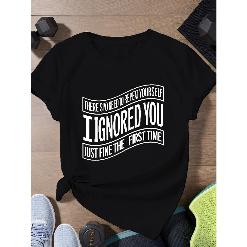 

Ladies plus-size sporty short-sleeved T-shirt, repeatedly ignoring me. S чёрный