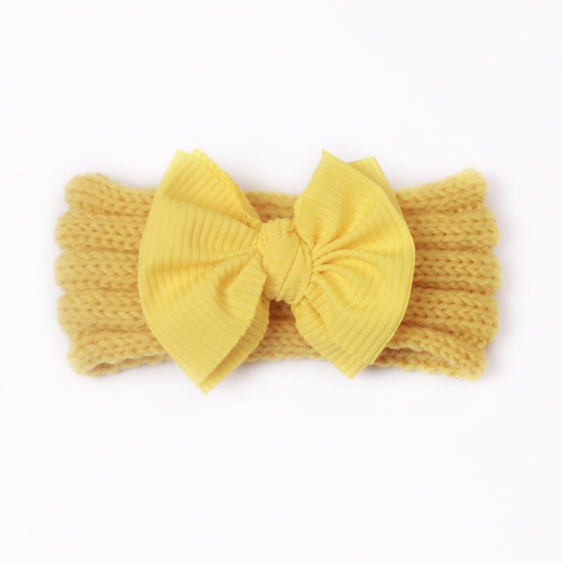 New Baby Warm Headband Winter Model, Cute Children's Creative Bow Wide Edge Headscarf, Baby Headband