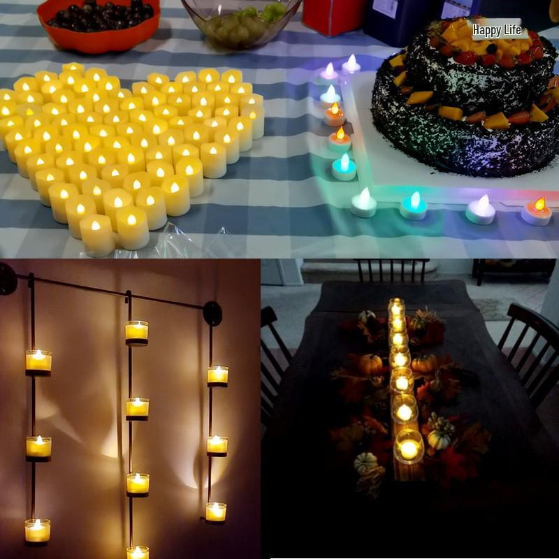 Remote Control LED Ghee Lamp - Romantic Candle Light for Birthday, Wedding, or Dining Table Decor with Timer Function