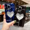 Weiche galvanisierte Liebes-Herz-Telefonhülle für Iphone 14 13 12 11 Pro Max 14 Plus 14pro, stoßfeste weiche Beschichtung aus Silikon auf der Rückseite