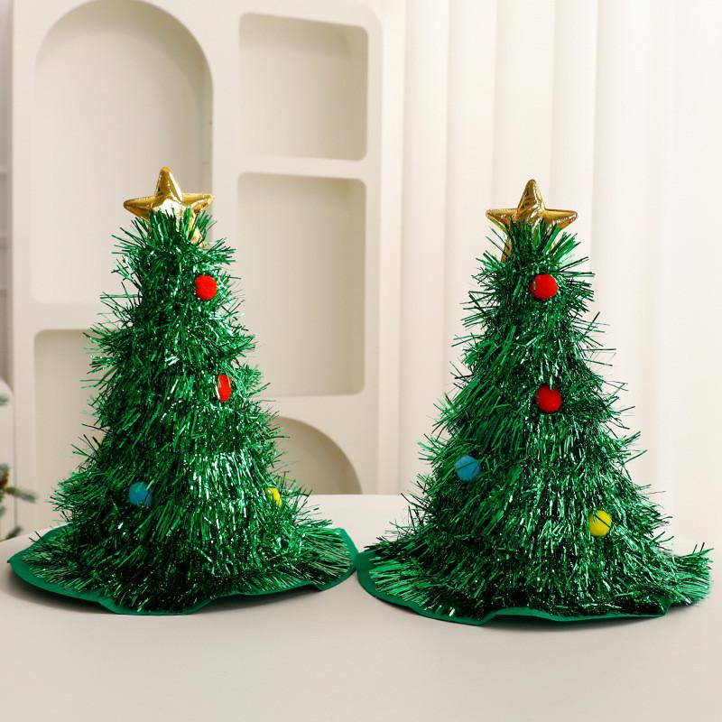 Topper Tree Christmas Hat With Plush Ball Decor For Home Decor And Celebrations