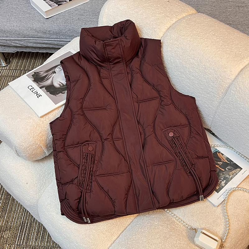 

Женский свободный и модный повседневный жилет для осени и зимы XXXL красный