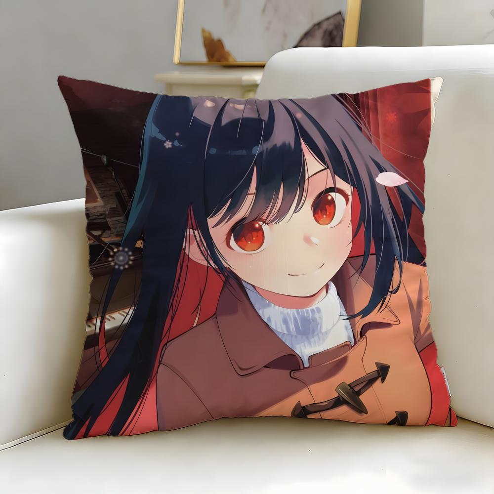 anime Tune In to the Midnight Heart Cushion Cover Soft EasyWash Pillow Case Versatile for Couch Bed Travel and Office