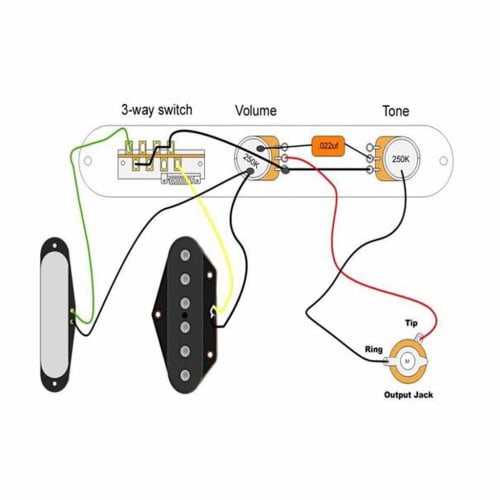 Ogdni 5-Piece Tele Guitar Pickup Set, Single Coil, Alnico Neck/Middle/Bridge Pickups for Tele Electric Guitars (GMA19)