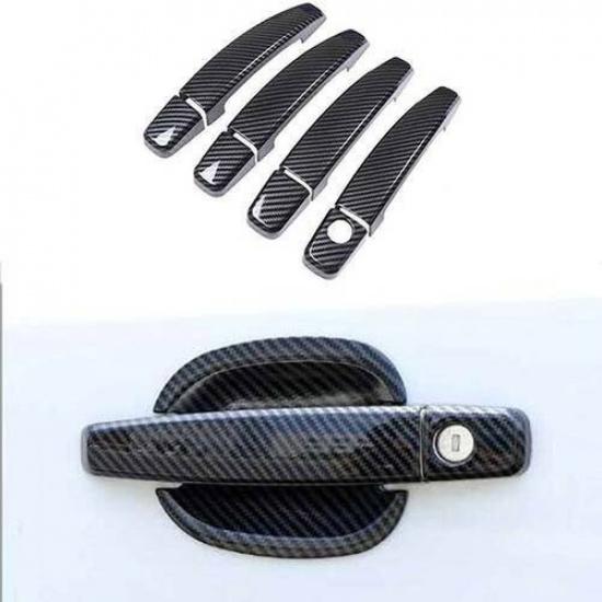 For Cadillac SRX 10-16 Carbon Fiber Exterior Outside Door Handle Cover Car Trim