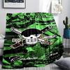 1PC One Piece Straw Hat Pirates Patterned Flannel Blanket Suitable For All Seasons For Home Decor Warmth And Comfort Gifts Holiday Present