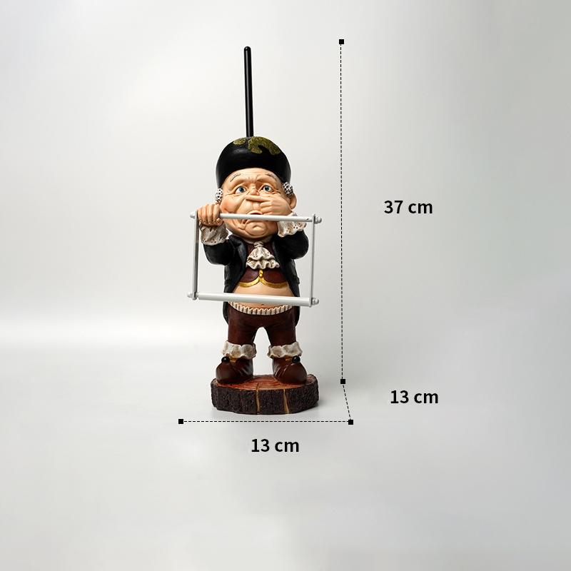 Creative Toilet Paper Holder Statue Funny Monkey Tissue Stand Rack Sculpture Decorative Resin Figure Living Room Bathroom Decor
