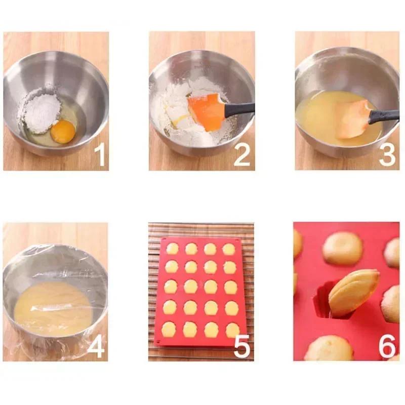 Mini-Food Grade Madeleine Silikon Kuchen Form Cookie Form DIY Shell Backform Form Küche Backformen Zubehör