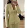 European American Fashion Simple Long-sleeved Suit Jacket Women's 2025 Autumn Winter