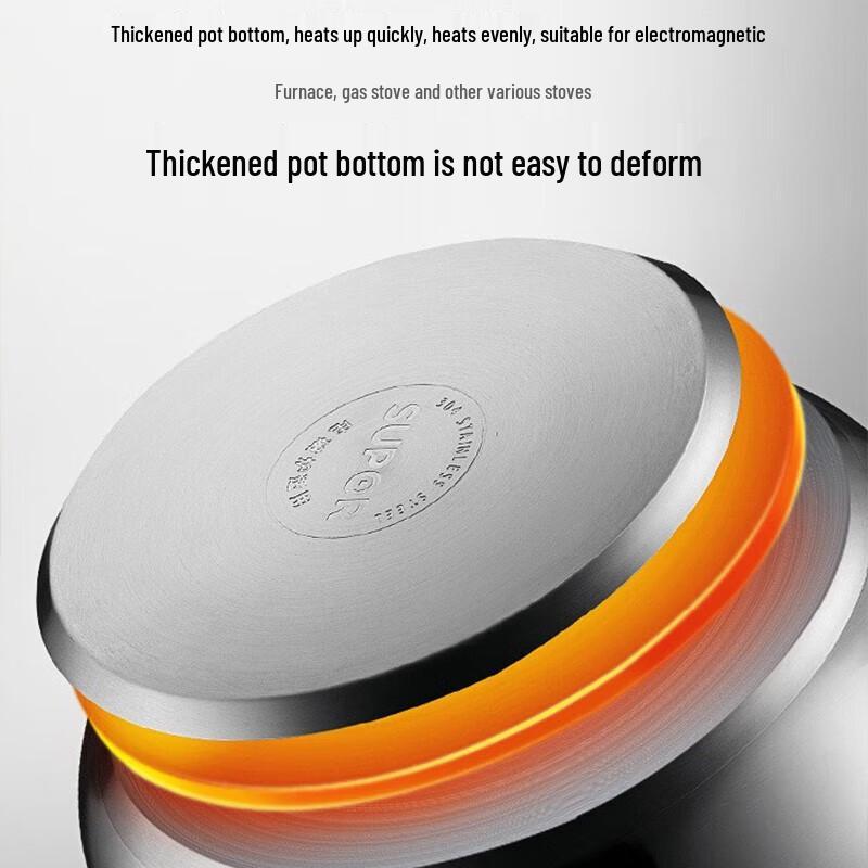 SUPOR 30cm Double-Layer 304 Stainless Steel Steamer Pot