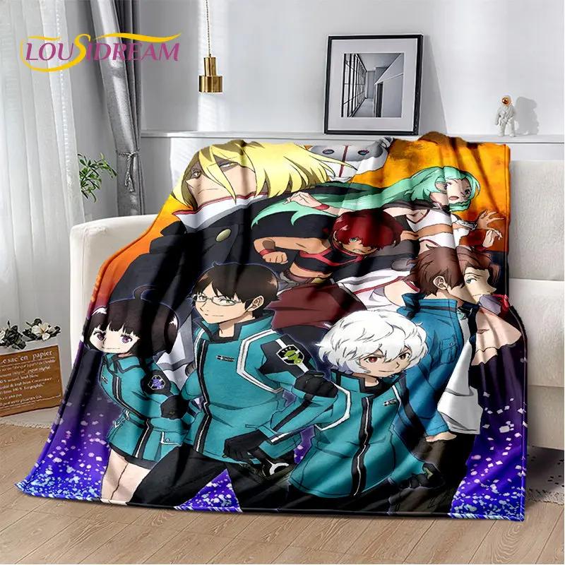 World Trigger Anime Kreskówka Miękki Pluszowy Koc, Koc Flanelowy Koc Narzuta na Salon Sypialnię Łóżko Sofa Piknik Cove Dzieci