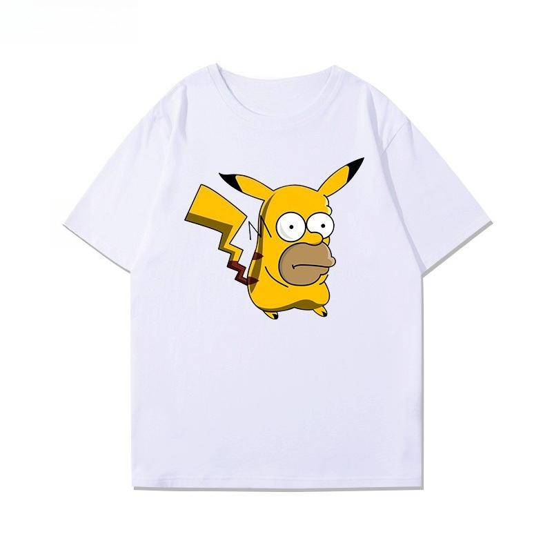 Miniso 2025 New Pokémon Joint Print Women Men Fashion Shortsleeved Tshirt Cotton Comfortable Loose Casual Hotselling Top