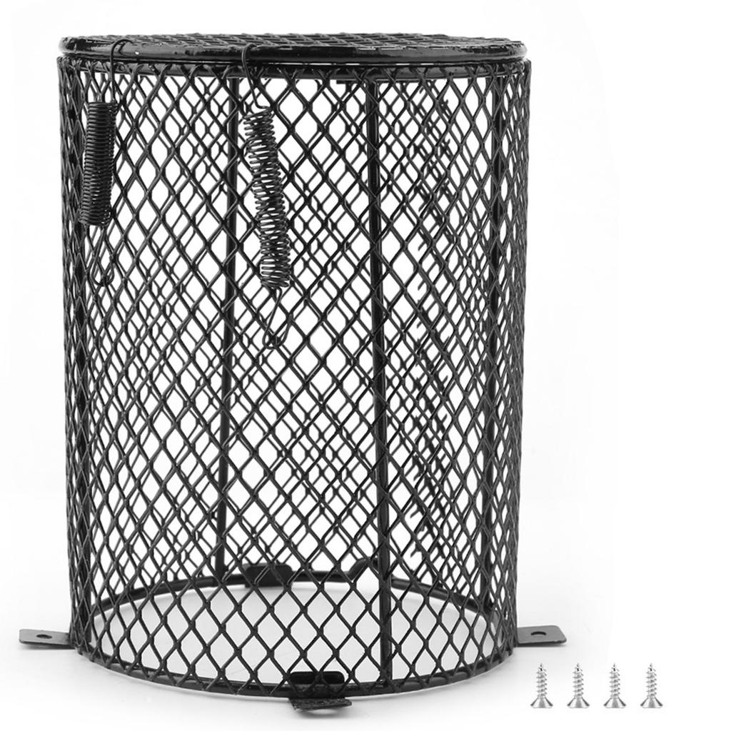 Pet Reptile Anti Scald Lamp Mesh Cover Day Night Ceramic Light Bulb Heating Lampshade