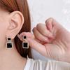 Chic Black Diamond Drop Earrings - Stylish and Elegant for Trendsetters