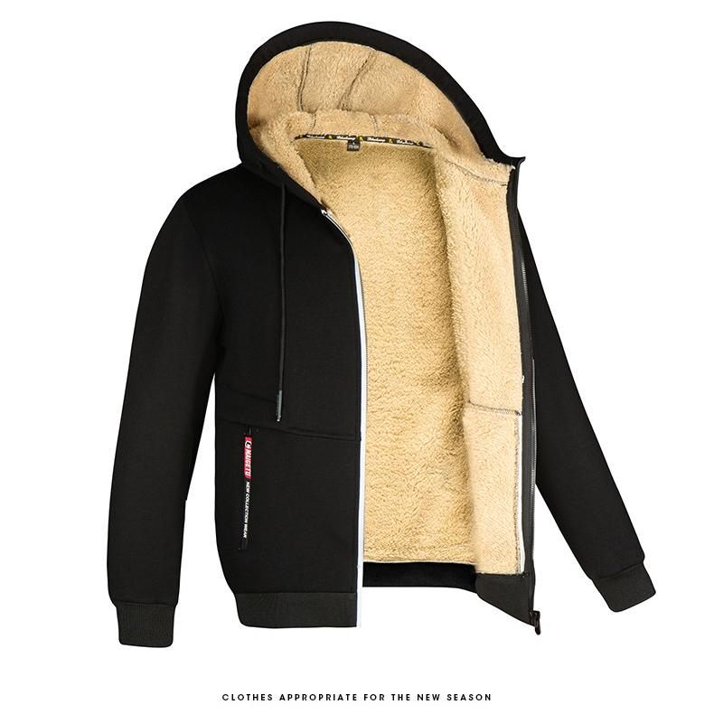 

Мужские куртки с подкладкой из флиса Sherpa Heavyweight, пальто, ветрозащитная толстовка с капюшоном на молнии, зимняя теплая толстовка с капюшоном, верхняя одежда, наряды, топы S
