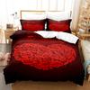 Rose Pattern Bedding Set 3D Valentine's Day Duvet Cover 2/3 Pieces Couple Ladies Room Quilt Cover Modern Romantic Love Bedding Cover