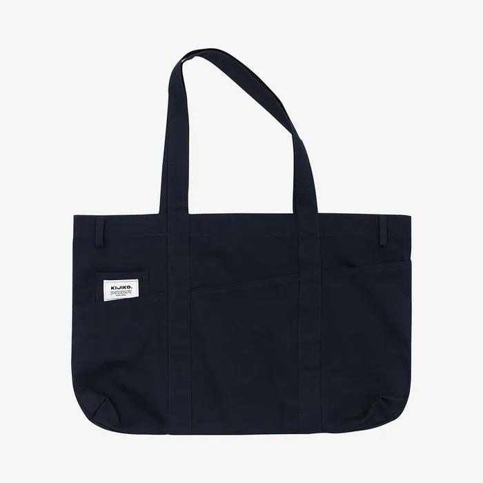 Ke906. Angled Pocket Utility Tote Navy
