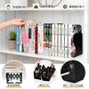 WEWINK PLUS Desktop Bookshelf Wide Book Book Book Divider Document Newspaper Study Office Office Supplies Bookends, Extendable, Black, Storage, 50cm,