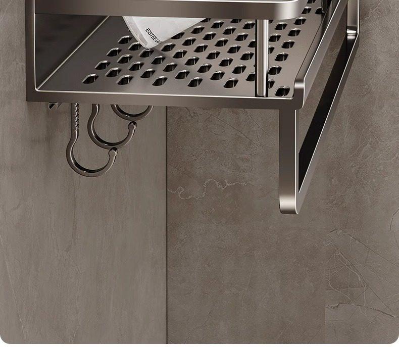 Punch-Free Wall-Mounted Bathroom & Toilet Storage Shelf