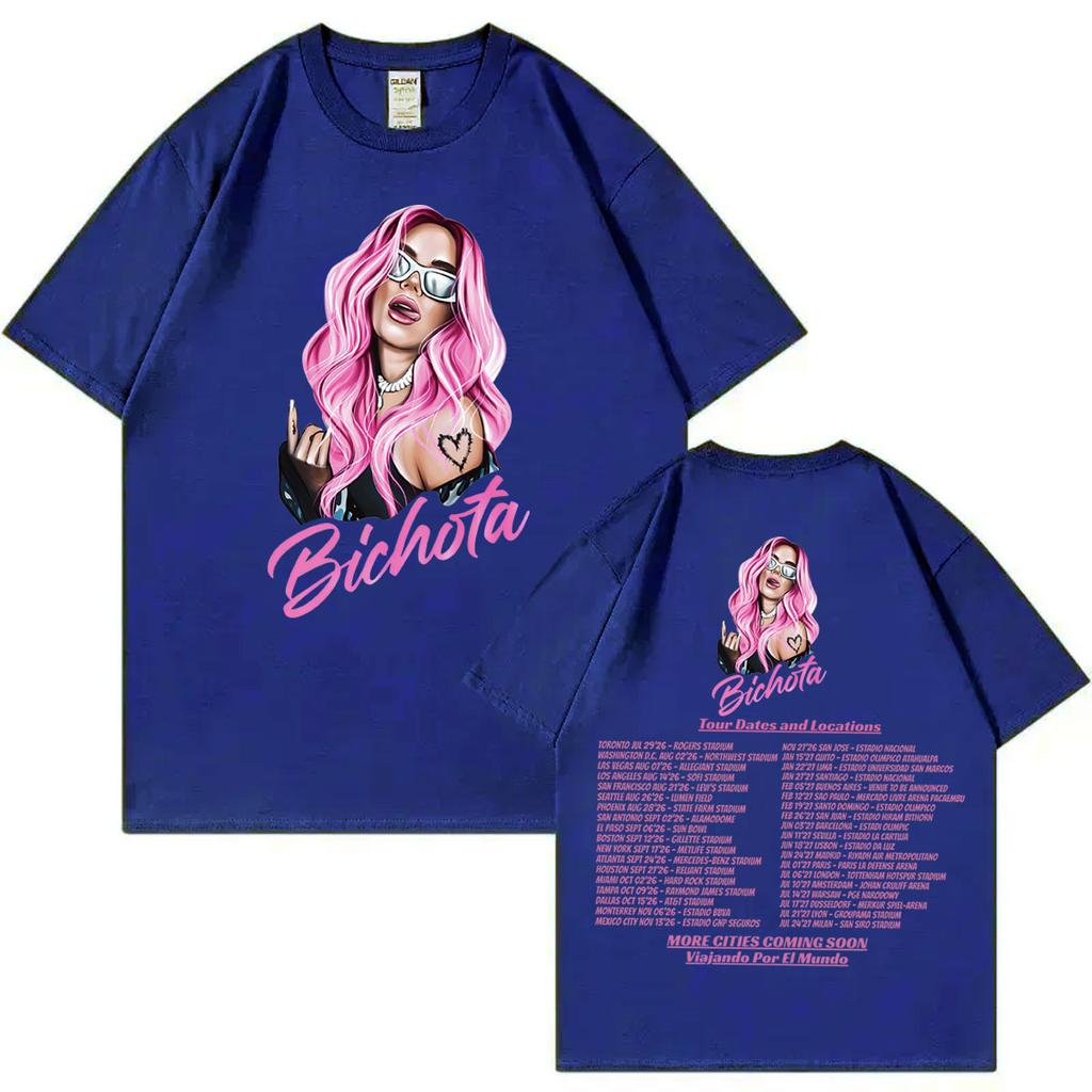 Singer Karol G Tropicoqueta Tour 2026 Graphic T Shirts Fashion Aesthetic Short Sleeve Tshirts Unisex Unisex Casual Cotton Tshirt