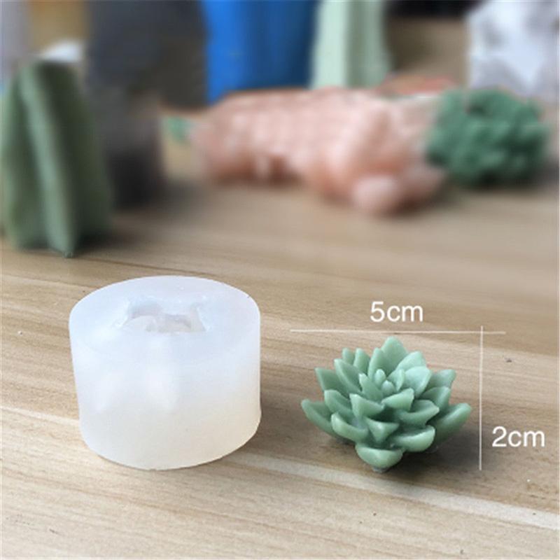 3D Cactus Succulents Silicone Mold For Jelly Chocolate Ice Making Cake Baking Gypsum Wax Concrete Candle DIY Resin Art Mould