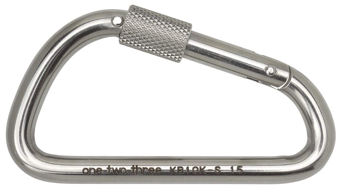 Titan Safety Ring Stainless SSD Carabiner, Steel, D-shaped,