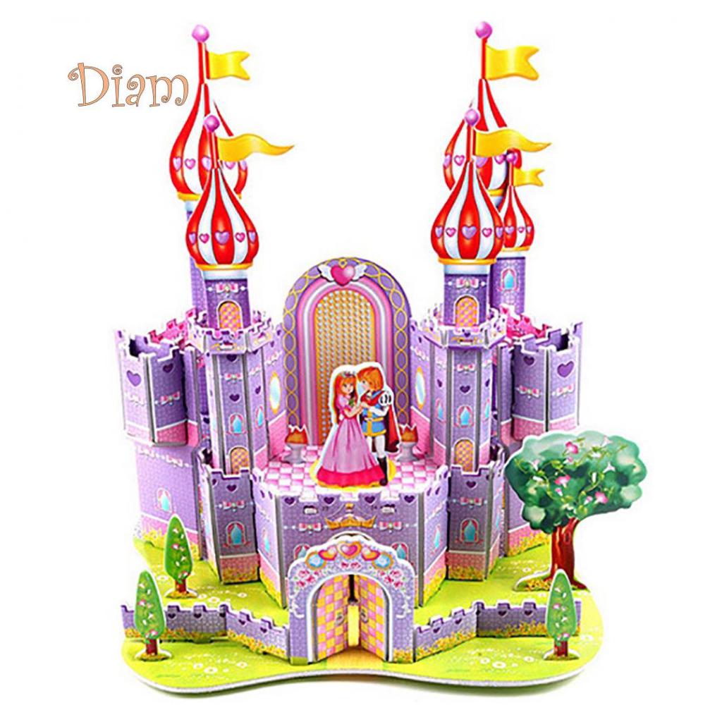 OBS DIY 3D Dům Hrad Větrný mlýn Model Sestavování Puzzle Rané učení Dětská hračka