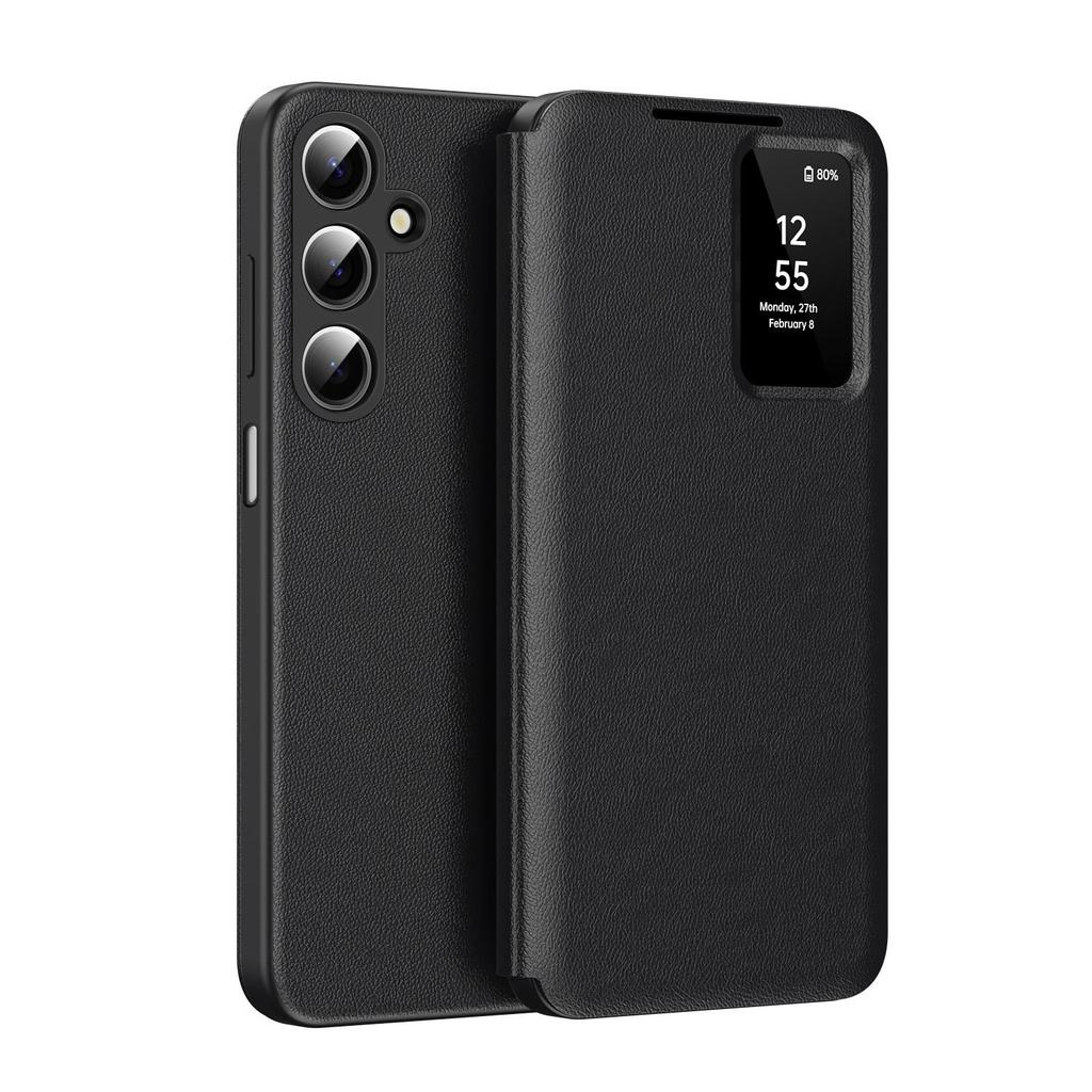 For Samsung Galaxy A16 A56 A55 A17 A37 A57 Smart Window Case, APP Wake Up/Sleep, Wallet Phone Protect Cover Card Pocket Holder Case