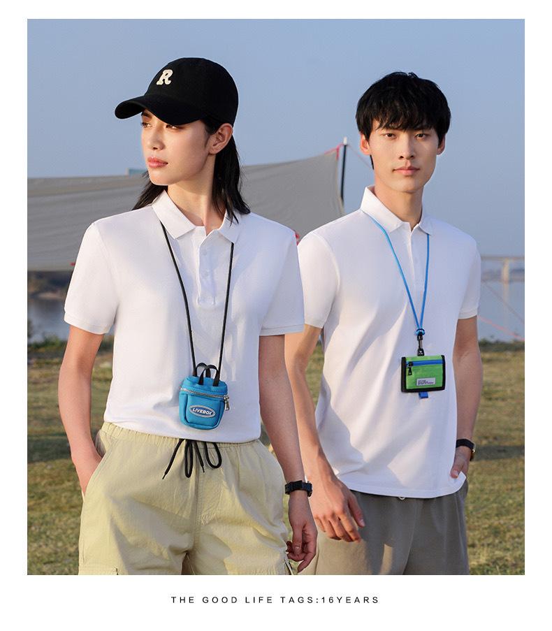 Customized Men's Polo Shirts - Workwear Lapel T-Shirts, Breathable & Sweat-Absorbent, Made from Xinjiang Long-Staple Cotton, Short Sleeves