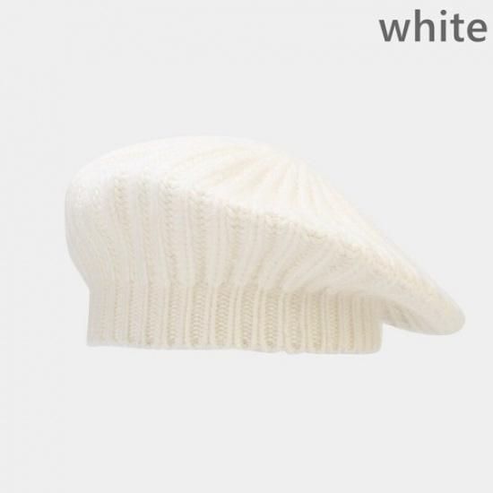 Women Warm Beanie Brimless Cap Casual Beret Hats Knitted Plain Painter Winter