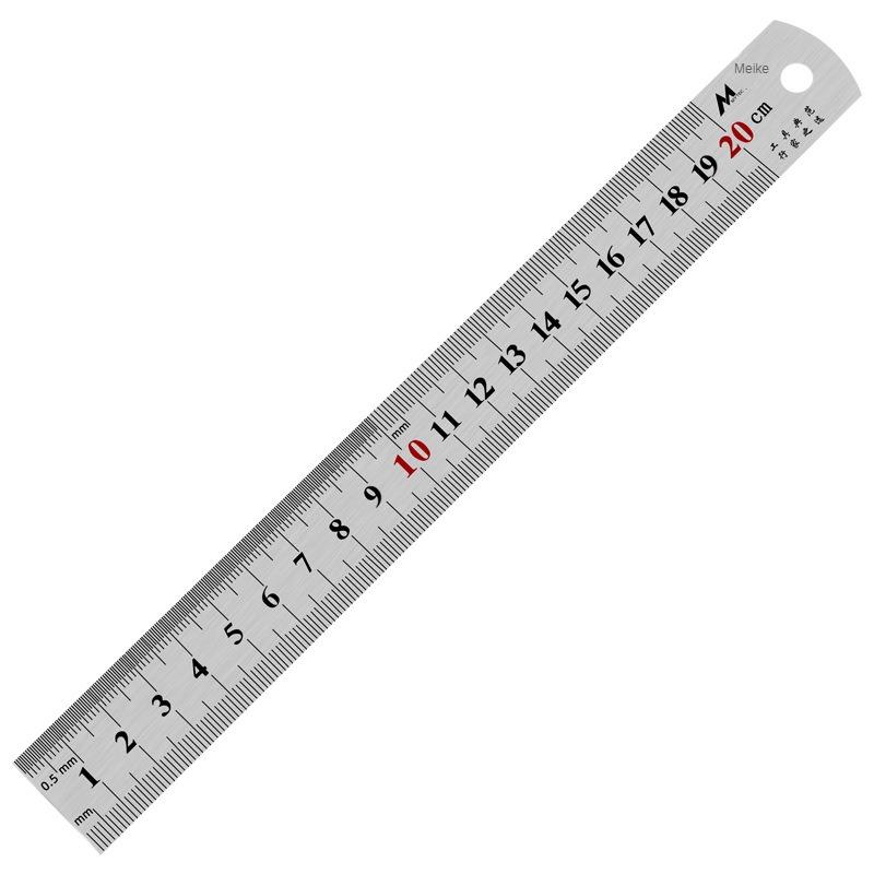 15cm/20cm/30cm/50cm Stainless Straight Ruler Steel Double Side Centimeter Inches Scale Metric Ruler Tool School Supplies Rulers
