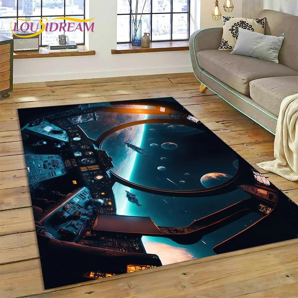 Aircraft Control Cockpit Cabin Spacecraft Dashboard Carpet Rug for Bedroom Living Room Sofa Decoration,Kid Large Decor Floor Mat