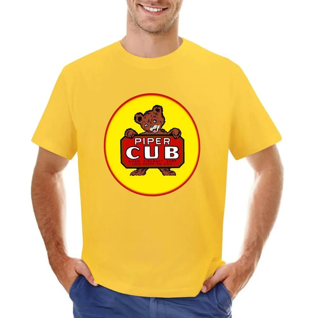 Piper Cub Aircraft T-shirt for a boy boys animal print oversizeds mens graphic t-shirts