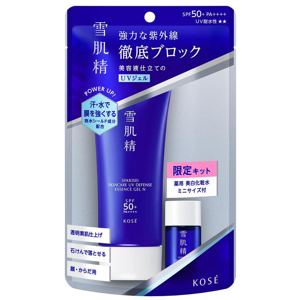 Sekkisei Quasi-Arzneimittel Hautpflege UV-Essenz-Gel-Set N Hauptprodukt + Lotion 14 ml SPF50+/PA++++ Wasserdicht Gesicht Körper Tränen