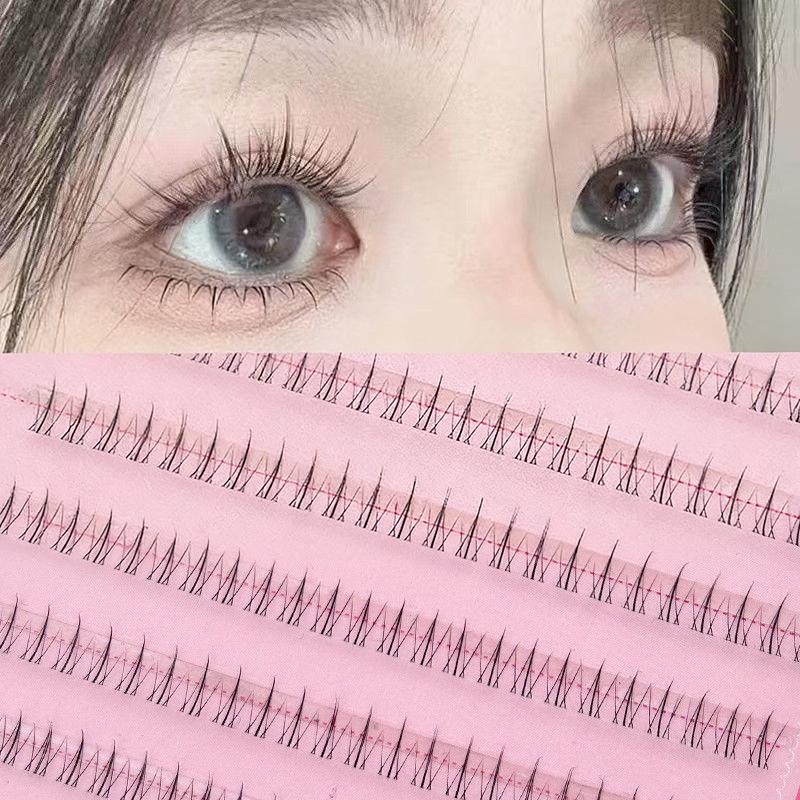 Natural Looking Ultra Soft Split Segments Glue Free Small 240 Clusters Lower Eyelash False Eyelashes Transparent For Be