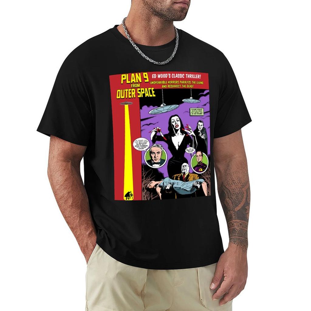 Plan 9 From Outer Space TShirt Plain Oversize Tshirts Man Quickdrying Louboutins Tshirts for Men