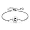 Vnox 26 Letters A-Z Initial Round Bracelet for Men, Stainless Steel  Adjustable Link Chain, Personalized Wristband Jewelry Gifts