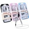 9PCS/Set Propelling Pencil Stationery Ruler Set Plastic Protractor Drawing Tool  Students