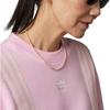 Adidas Originals Adicolor 70s Vintage Series Striped Logo Print Crew Neck Sweatshirt Women Tops Pink IK7868