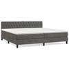 3141504 vidaXL Bed with Box Spring and Mattress Dark Grey 200x200cm Velvet