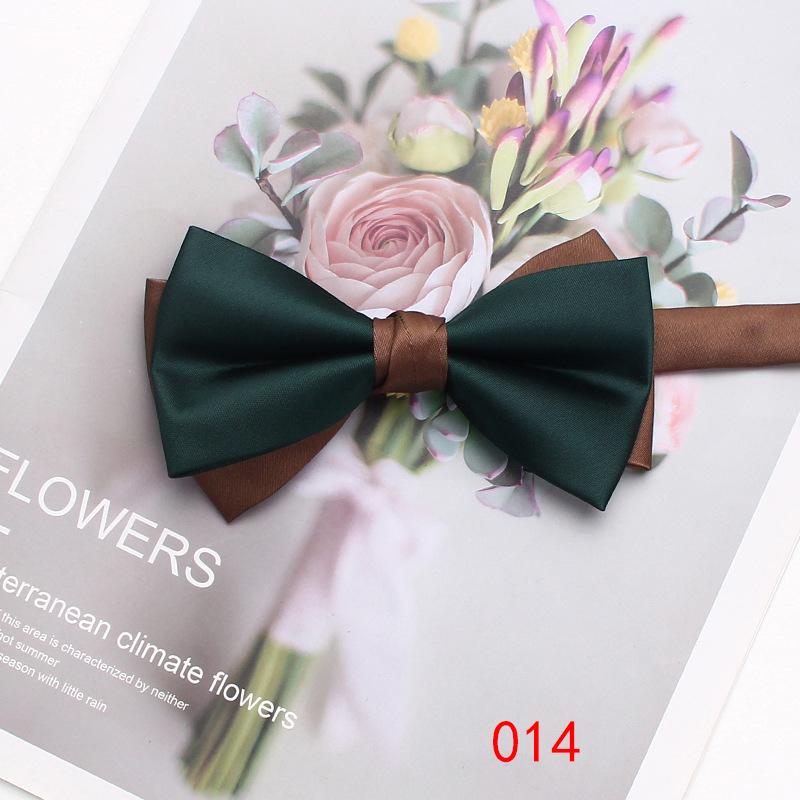 Solid Color Matching Double-Layer Bow Tie Men'S Business British Style Suit Accessories Wedding Bow Tie