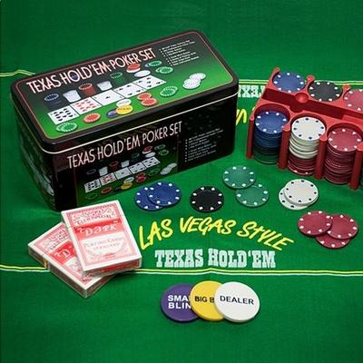 Poker Game Box 200 Chips with Mat and Cards Card Game