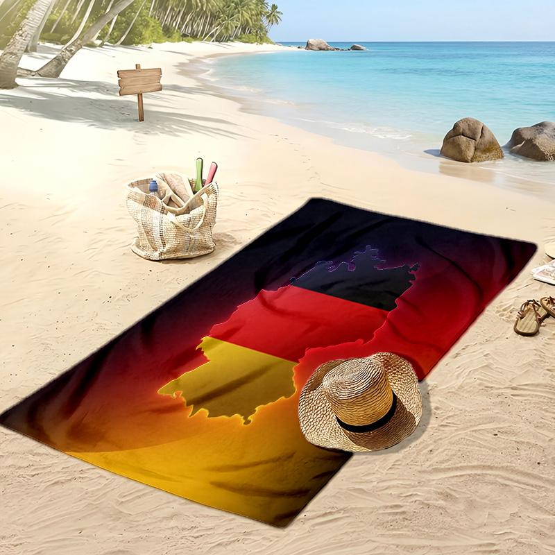 Asciugamano da Spiaggia Stampa Calcio Germania Asciugatura Rapida Super Assorbente Morbido Asciugamano da Bagno per Nuoto Spiaggia Viaggio Souvenir Regalo per Fan