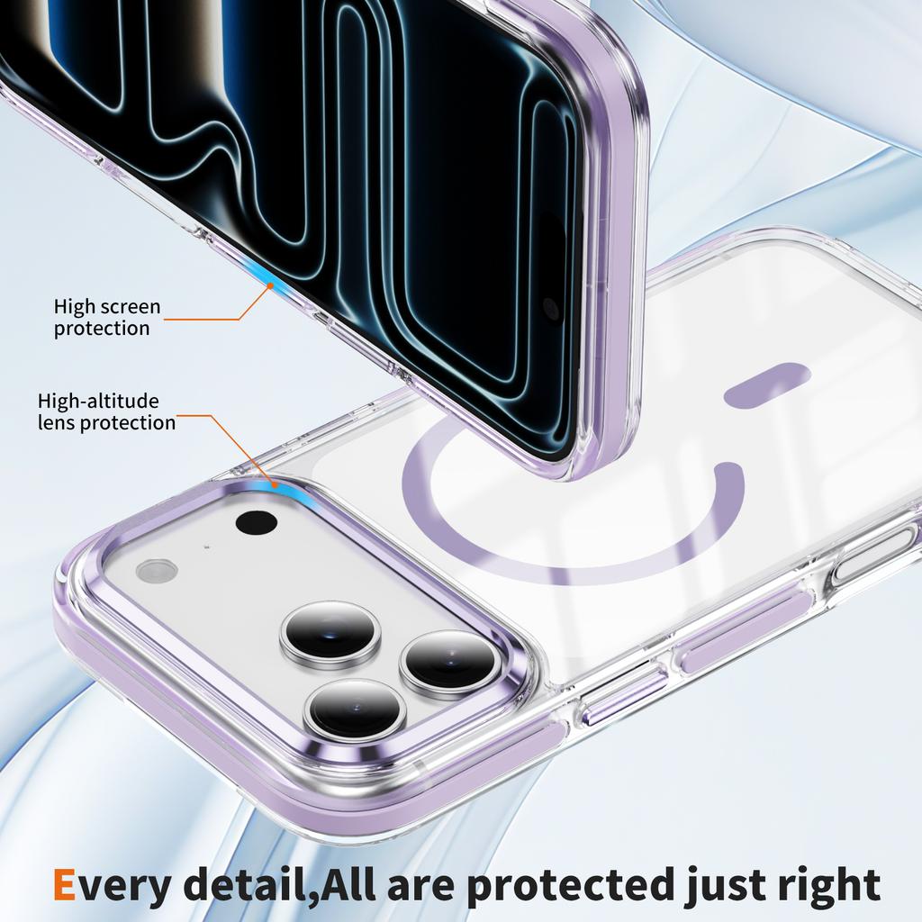 Coque Magnétique Transparente à Chargement Sans Fil Pour Magsafe Pour iPhone 17 Air 16 15 14 Plus 13 Pro Max Coque Rigide en Acrylique Résistante aux Chocs